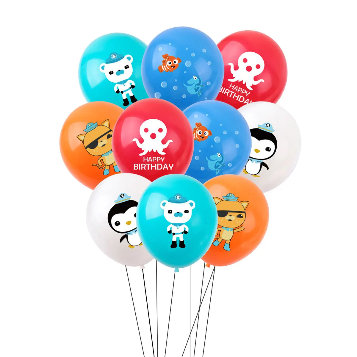 The Octonauts Birthday Party Decoration Disposable Paper Plate Ocean Captain Pirate Penguin Kids Barnacles Peso Suppies Balloons