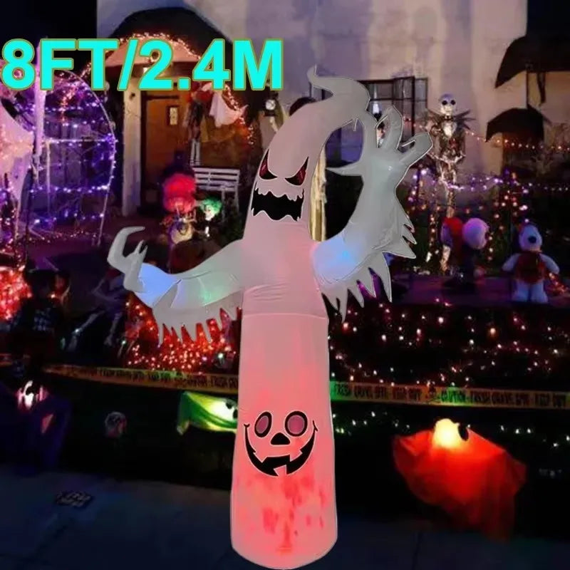 Halloween Inflatable Arch Toys Model Built-in LED Light Pumpkin Prop Outdoor Indoor Home Garden Party Terror Decoration