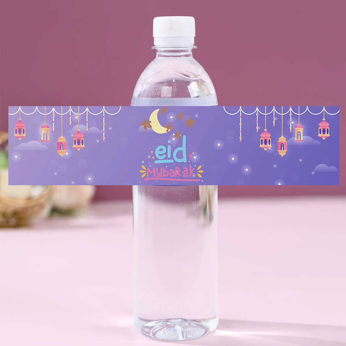 10/24pcs Eid Mubarak Bottle Labels Sticker Ramadan Kareem Decoration For Home 2025 Muslim Islamic Party Supplies Eid Al-fitr