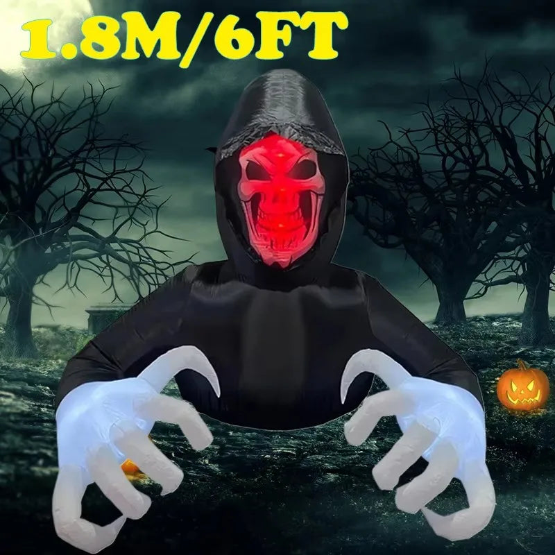 Halloween Inflatable Arch Toys Model Built-in LED Light Pumpkin Prop Outdoor Indoor Home Garden Party Terror Decoration