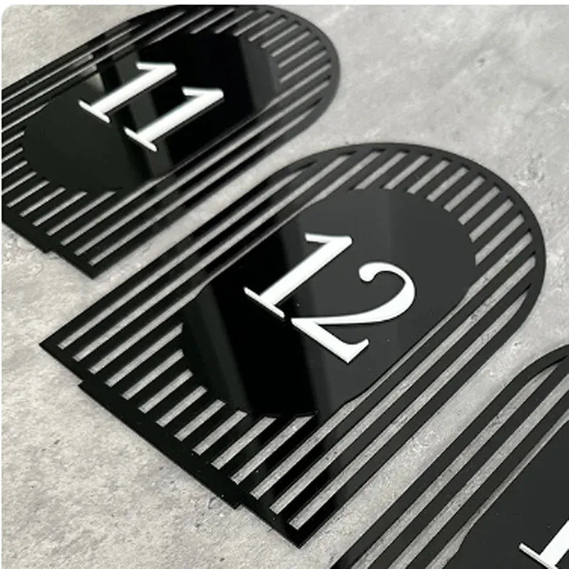 Arched Shape Table Numbers Wedding Table Numbers with Stand 3D Gold Mirror Table Signs Table Numbers For Wedding Reception Table
