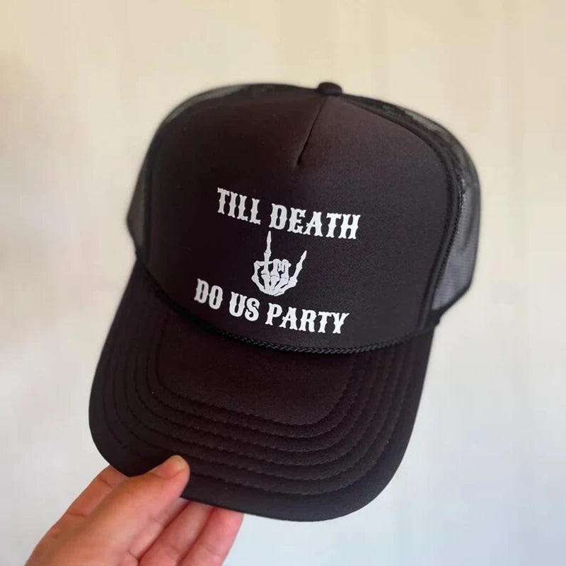 Bride or Die Till Death Do Us Party hat autumn Halloween bachelor Bachelorette Party Bach weekend bridal shower bridesmaid gift