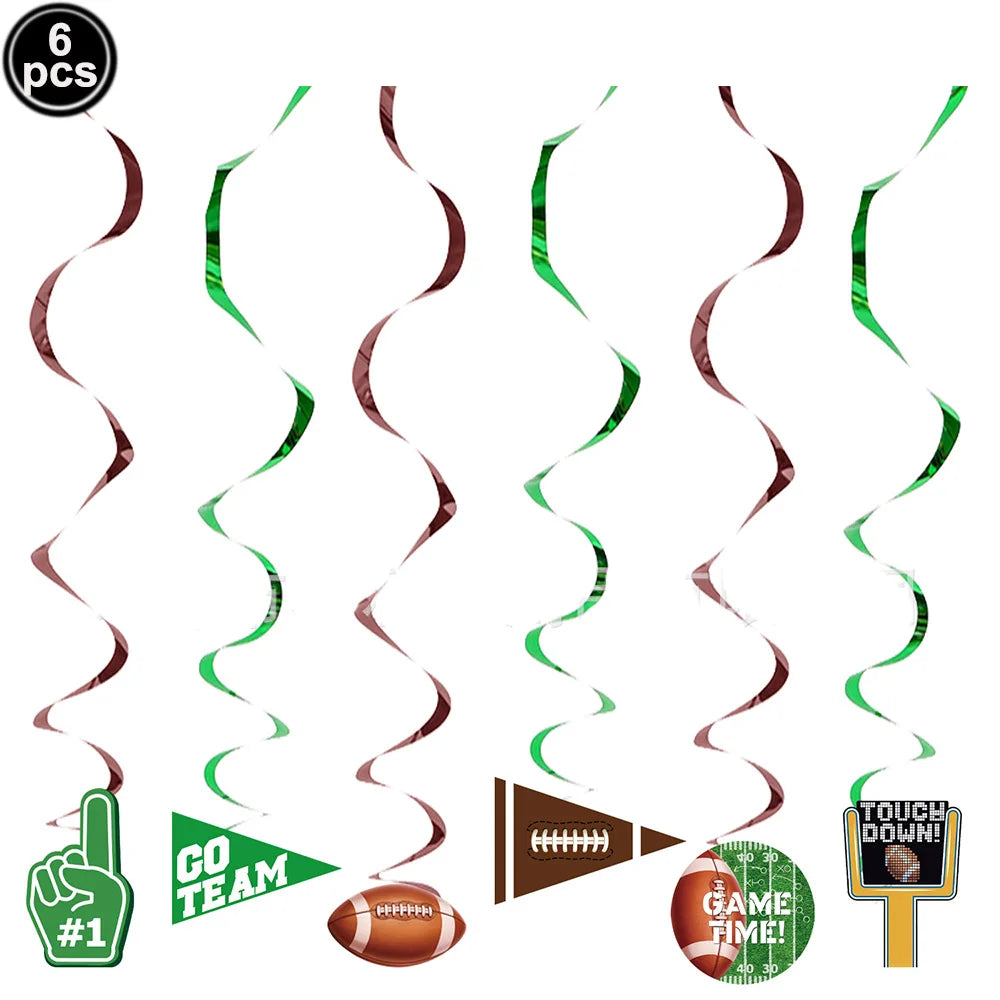 American Football and Rugby Party Disposable Tableware Napkins Paper Plates Cups Children Boys Birthday Party Decor Supplies