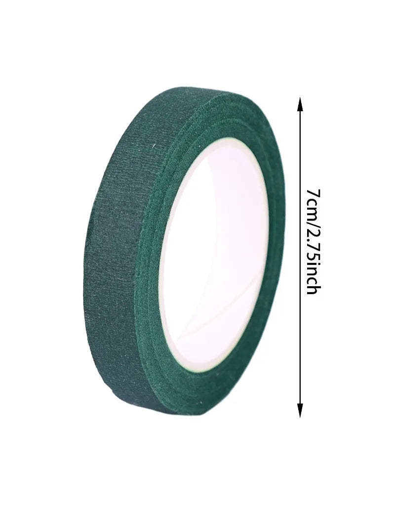 10/1Rolls Green Bouquet Floral Tapes Self-adhesive Stamen Wrapping Paper Tape DIY Flowers Decor for Florist Wedding Party Props