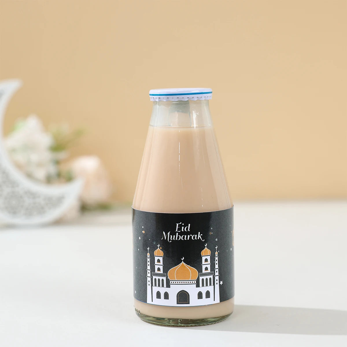 10/24pcs Eid Mubarak Bottle Labels Sticker Ramadan Kareem Decoration For Home 2025 Muslim Islamic Party Supplies Eid Al-fitr