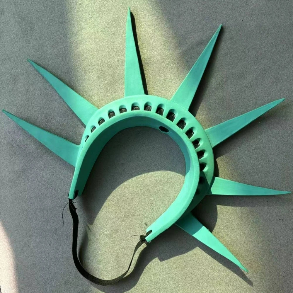 Statue Of Liberty Costume Props Accessories Festival Party Lady Liberty Cosplay Crown Torch Independence Day Parades Dress Up