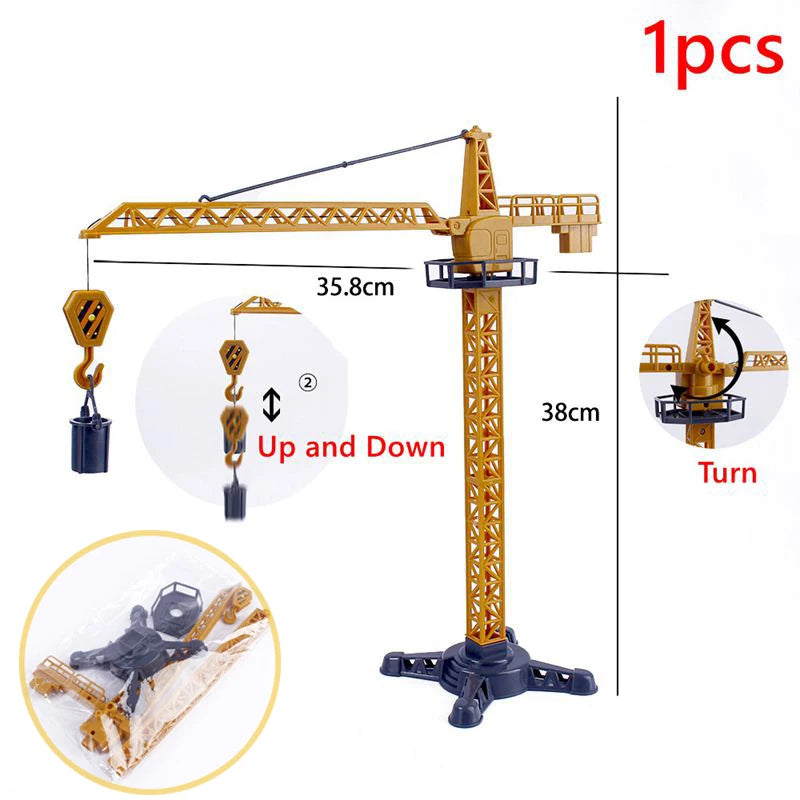 Excavator Car Crane Tractor Birthday Cake Topper Construction Party Decor Boy Kid Baby Shower 1st Birthday Party Cake Baking Kit