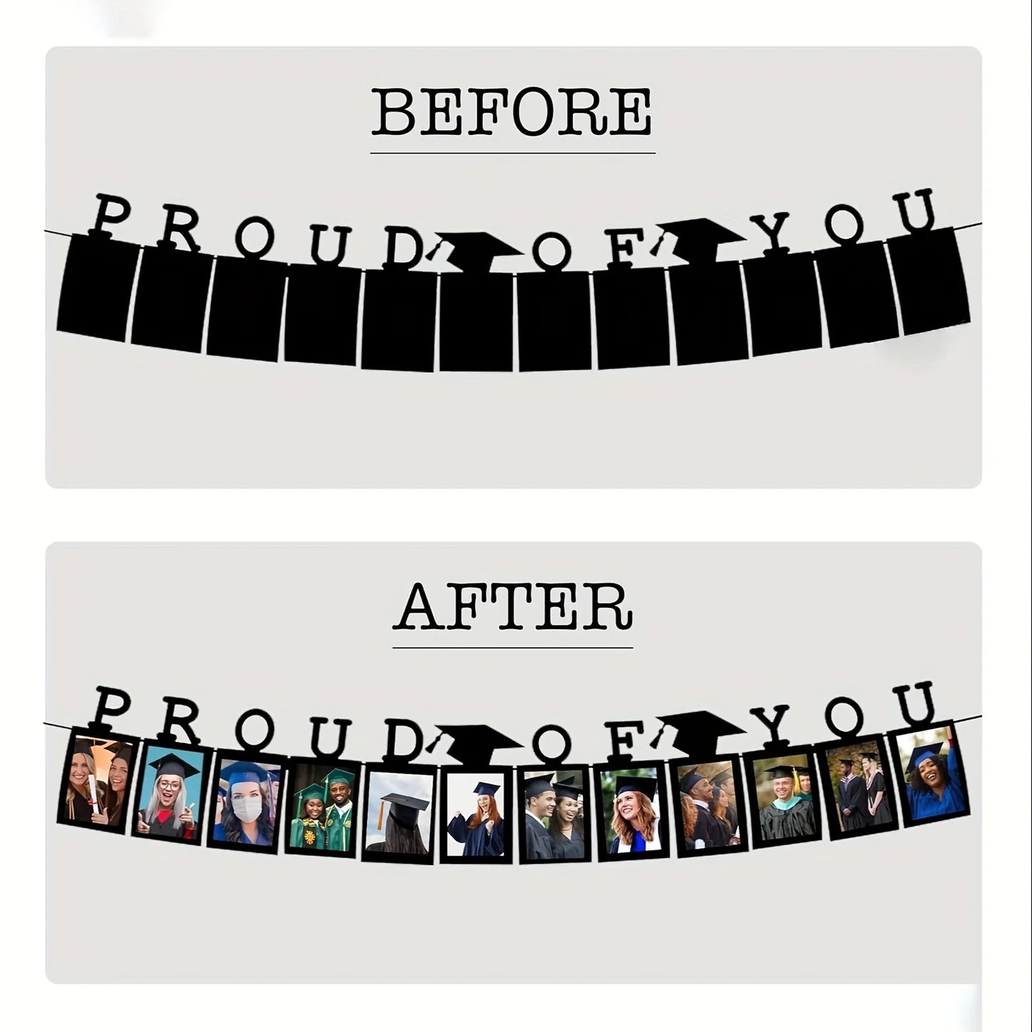 Graduation Photo Banner No DIY, Graduation Picture Banner Personalized Graduation Banner 2025 Proud of You Banner, Graduation