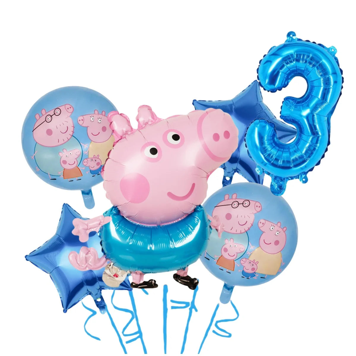 Cartoon Pig Family Birthday Party Balloon Decoration Set for Girls, Disposable Party Tableware Banner, Baby Shower Birthday Hat