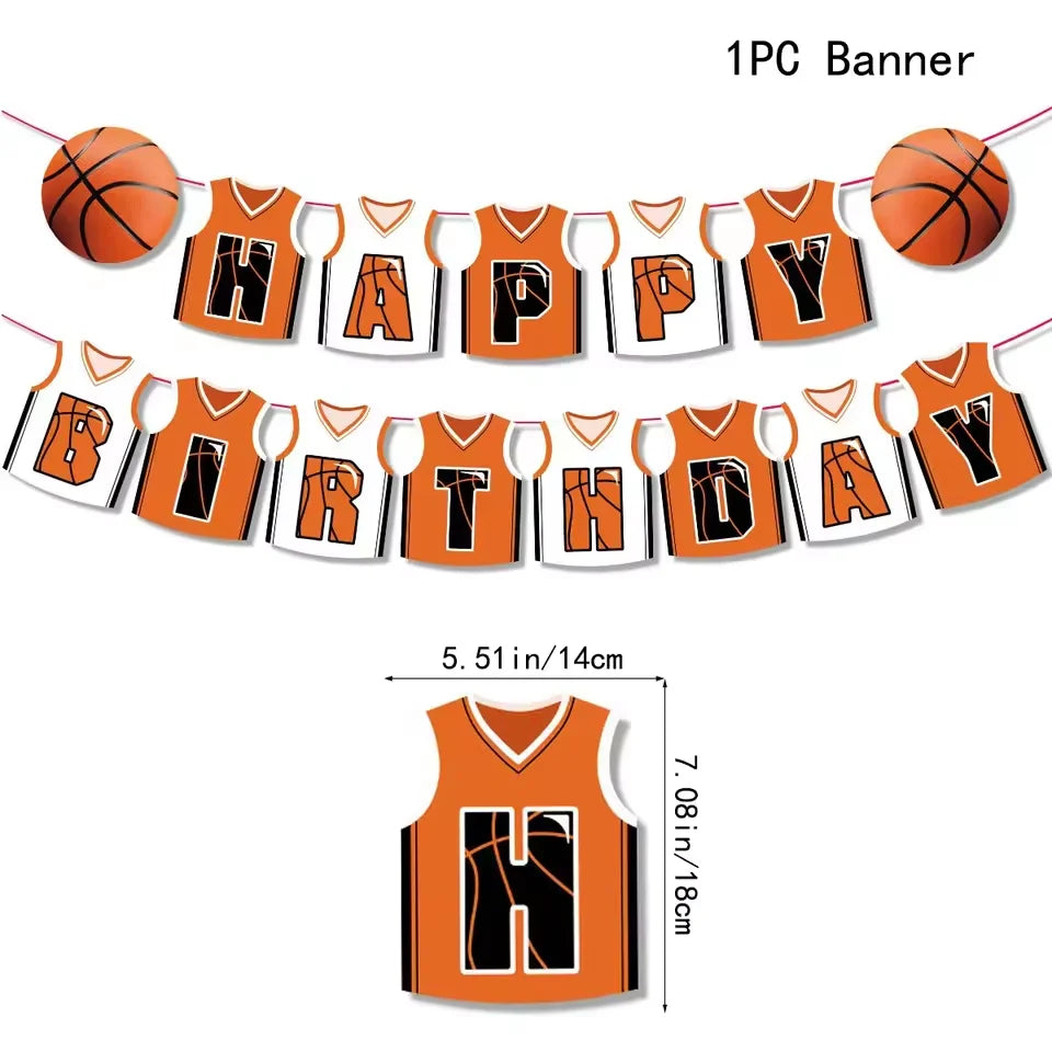 Basketball Birthday Decoration Disposable Tableware Basketball Party Paper Plates Napkins Basketball Birthday Baby Shower Decor