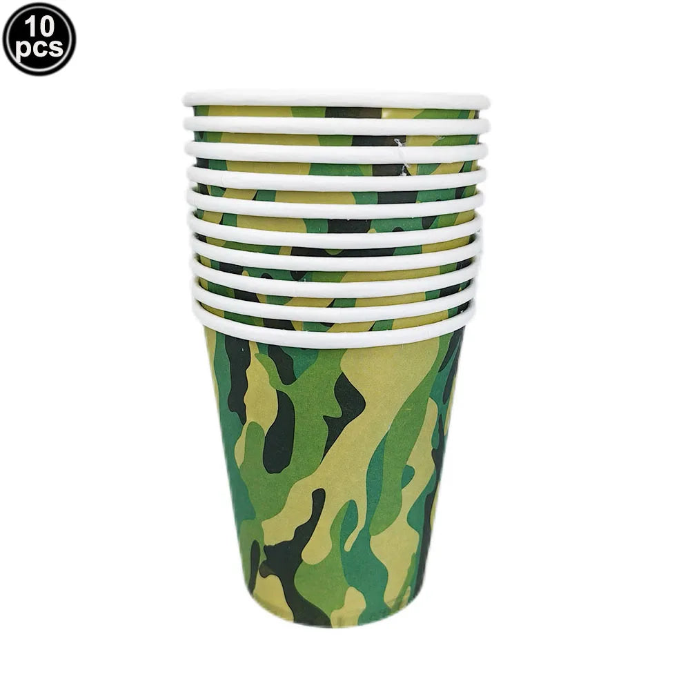 Camouflage Birthday Party Tank Cake Topper Happy Birthday Sign Cake Decor Soldier Camouflage Army Military Birthday Party Decors