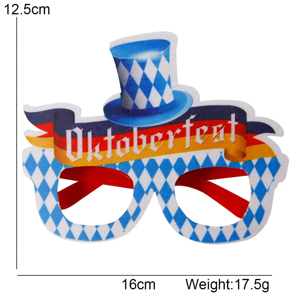 2022 Oktoberfest Funny Glasses Non-woven Beer Cups Creative Glasses Summer Party Decoration Supplies