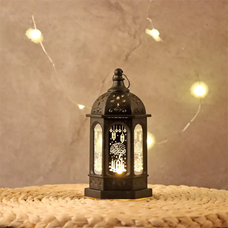 Eid Mubarak LED Wind Lamp Ornament Islam Muslim Party Decor Supplies Ramadan Wind Lantern Eid Decoration for Home Party Gift