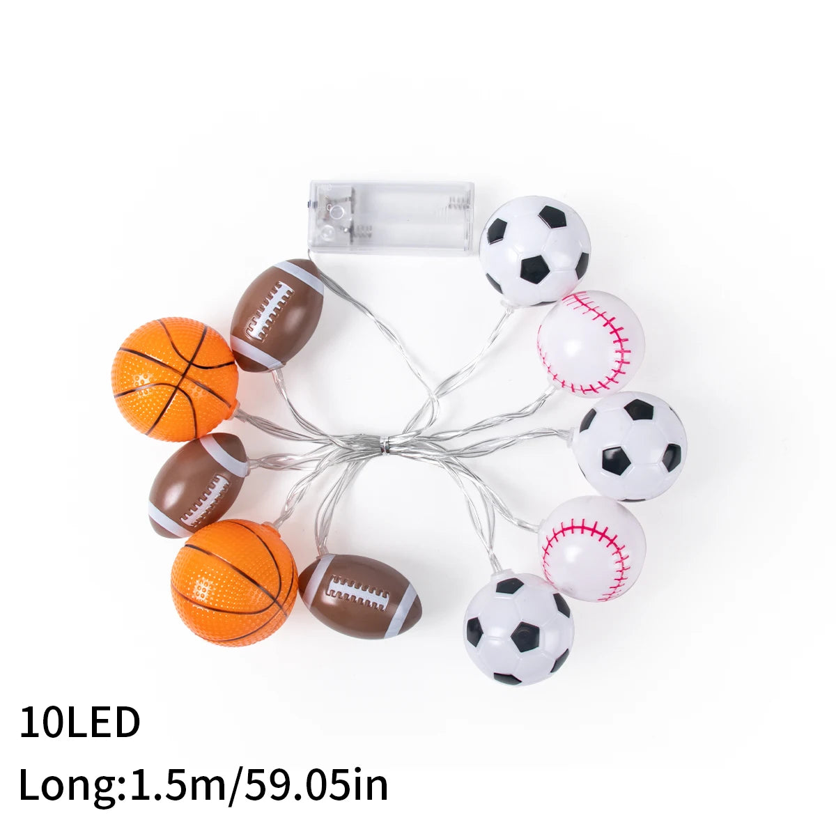Sports Ball Theme Party Supplies Football Rugby Baseball Basketball String Light Kids Birthday Party Supplies Home Bedroom Decor