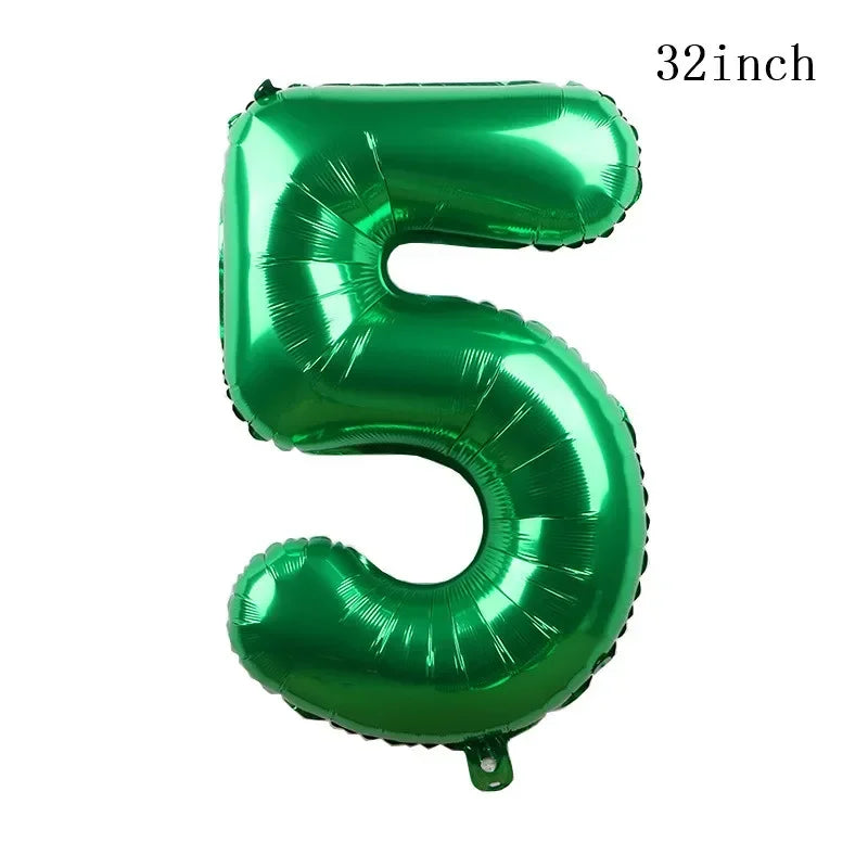 1set How Train Dragon Balloons No Teeth Toothlessing Green Eye Black Loong Party Decoration Happy Birthday Banner Cake Topper