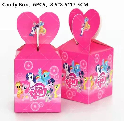My Little Pony Foil Latex Balloon Happy Birthday Party Decoration Banner Cake Topper Kid Event Supplies Backdrop Disposable Toys