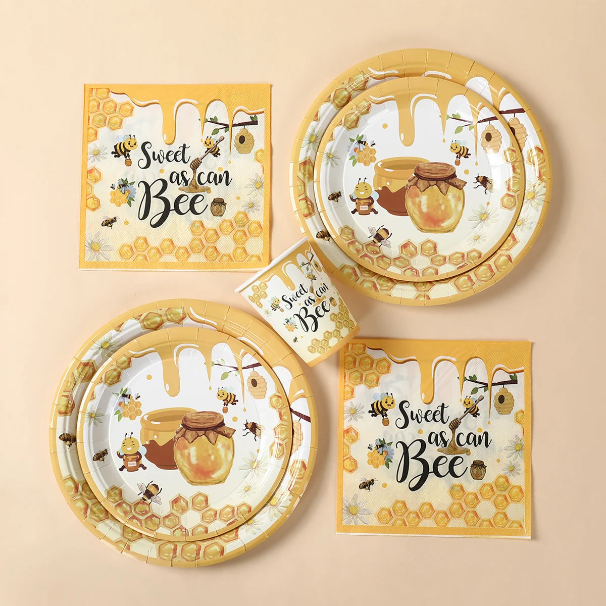 Bumble Bee Party Decorations Party Disposable Plates Napkins Cups Bee Gender Reveal Supplies Bee Birthday Baby Shower Decoration
