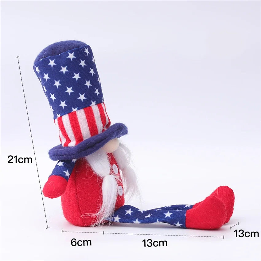 16 Styles American Independence Day Decoration Gnome Doll Patriotic Veterans Day Plush Gnome Doll 4th of July Decor Easter Gnome