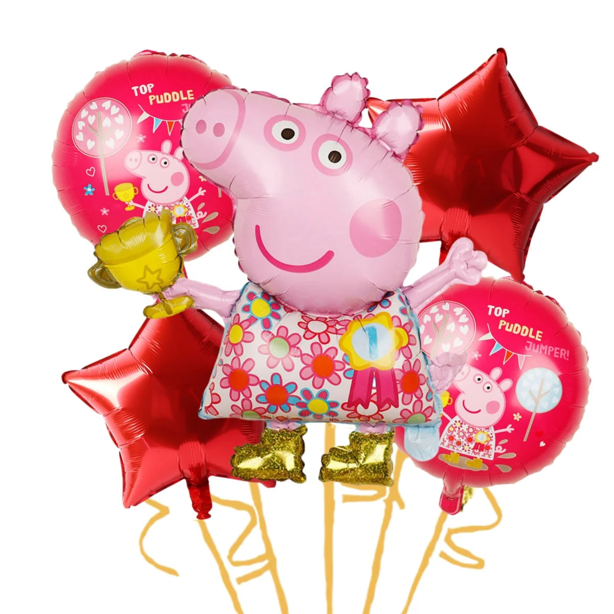 Cartoon Pig Family Birthday Party Balloon Decoration Set for Girls, Disposable Party Tableware Banner, Baby Shower Birthday Hat