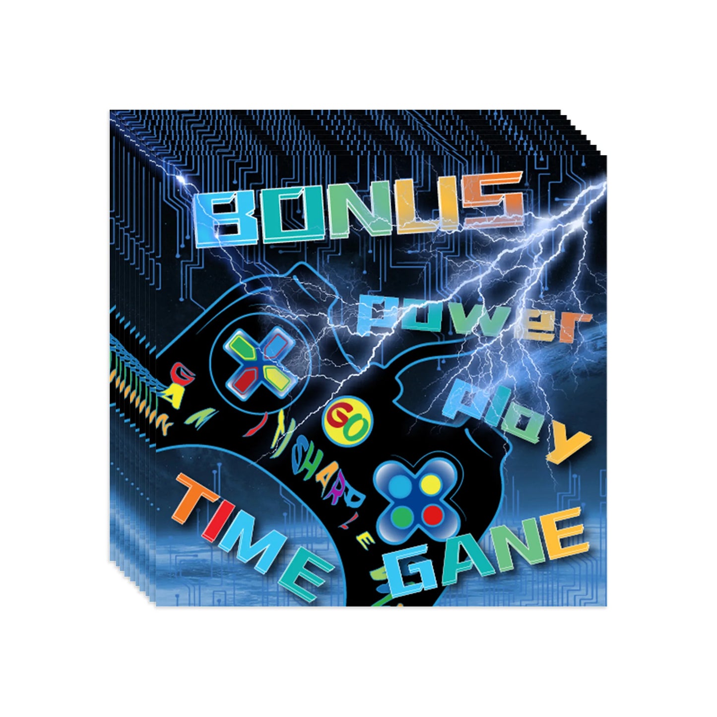 Video Game Birthday Decoration Tableware Balloons for Boy Paper Plates Cups Napkins Banner Cake Topper Video Game Party Favors