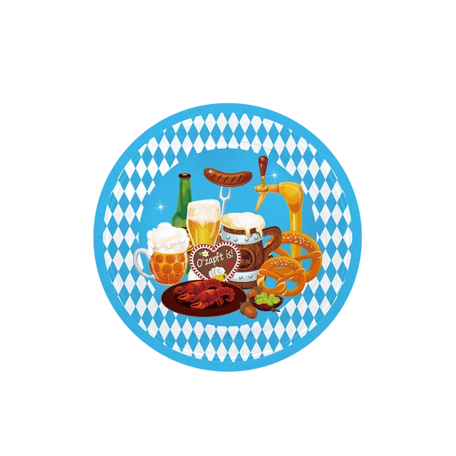 The Oktoberfest Theme Birthday Decorations Party Disposable Tableware Paper Napkins Cups Plates Tablecloths Straw