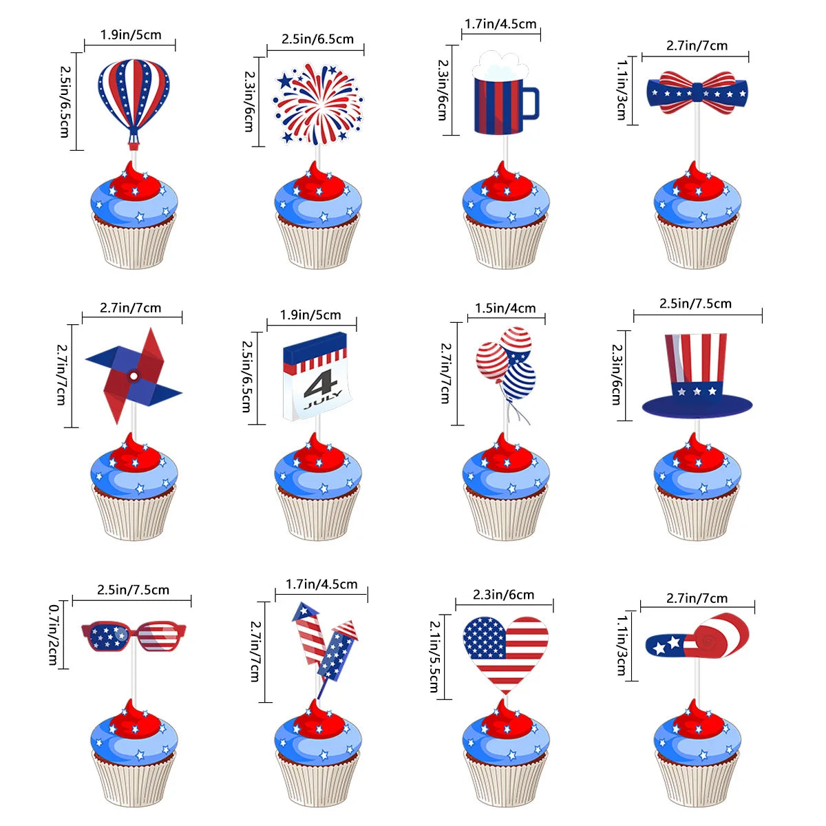 Independence Day Party Photo Props Spiral Pendant I Love USA Banner Balloon July 4th Day Christmas New Year Party Decoration
