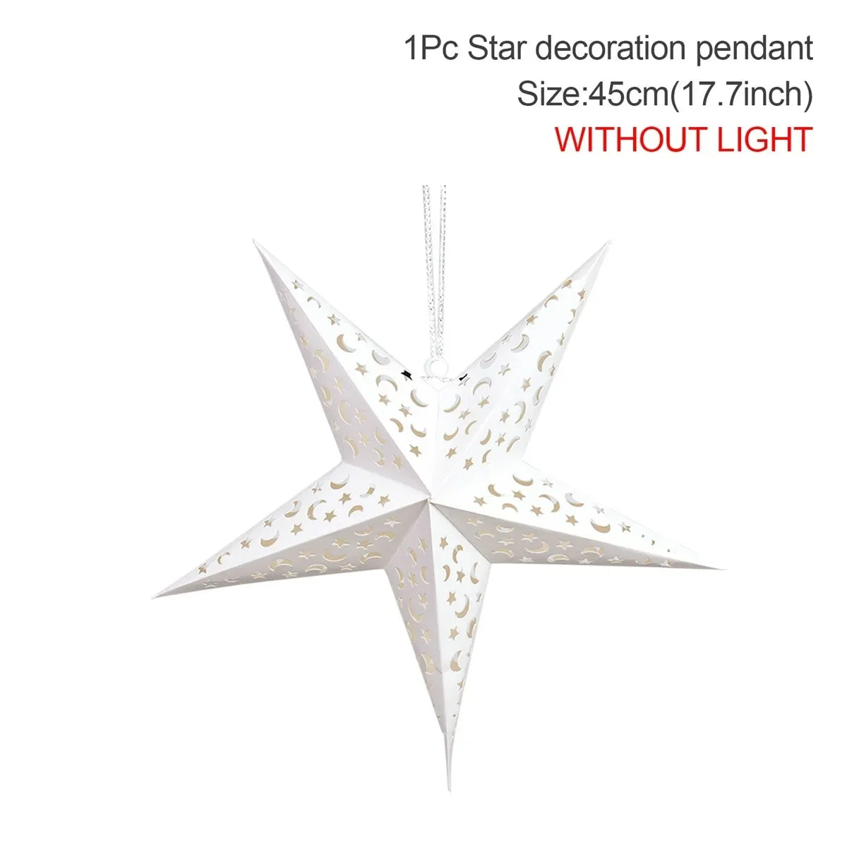 Hollow Star Hanging Pendants Ramadan Decorations 2025 for Home Ramadan Islamic Muslim Party Gifts Eid Mubarak Home Decorations