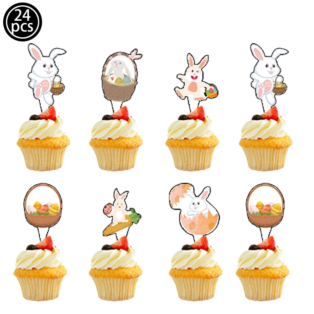 Easter Theme Disposable Tableware Easter Egg Pattern Paper Plates Cups Napkins Kids Happy Easter Party Decoration Supplies