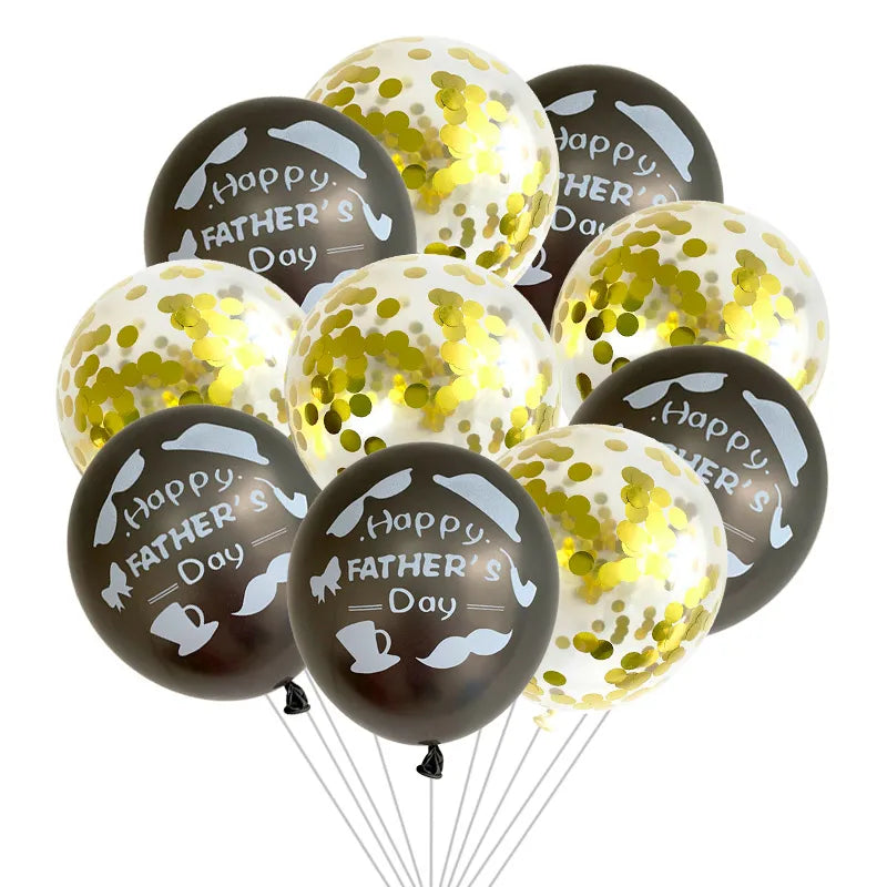 10pcs 12inch English Mother Father Foil Balloons Mother's Day Heart Shape Helium Love Globos Decor Mama Balloon Gifts Balaos
