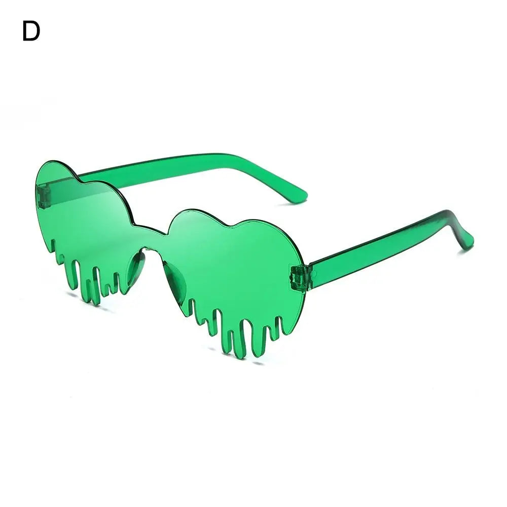 1pc St. Patrick's Day Irish Shamrock Sunglasses Green Four Leaf Clover Leprechaun Costume Glasses Party DIY Decor Supplies
