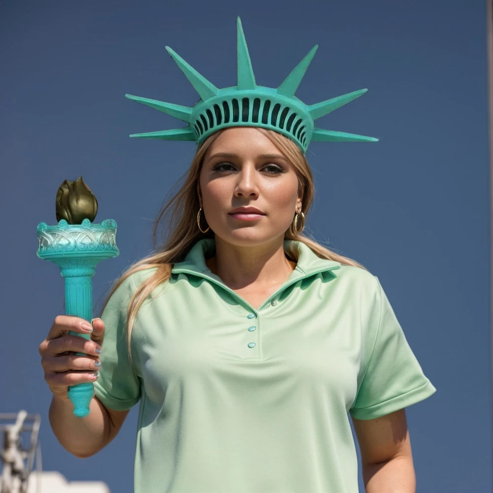 Statue Of Liberty Costume Props Accessories Festival Party Lady Liberty Cosplay Crown Torch Independence Day Parades Dress Up