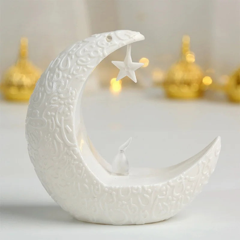 1PCS Ramadan Decoration Star Moon LED Candlestick Lamp For Ramadan Kareem Islamic Muslim Home Decor Lamp Eid Mubarak Party Gifts