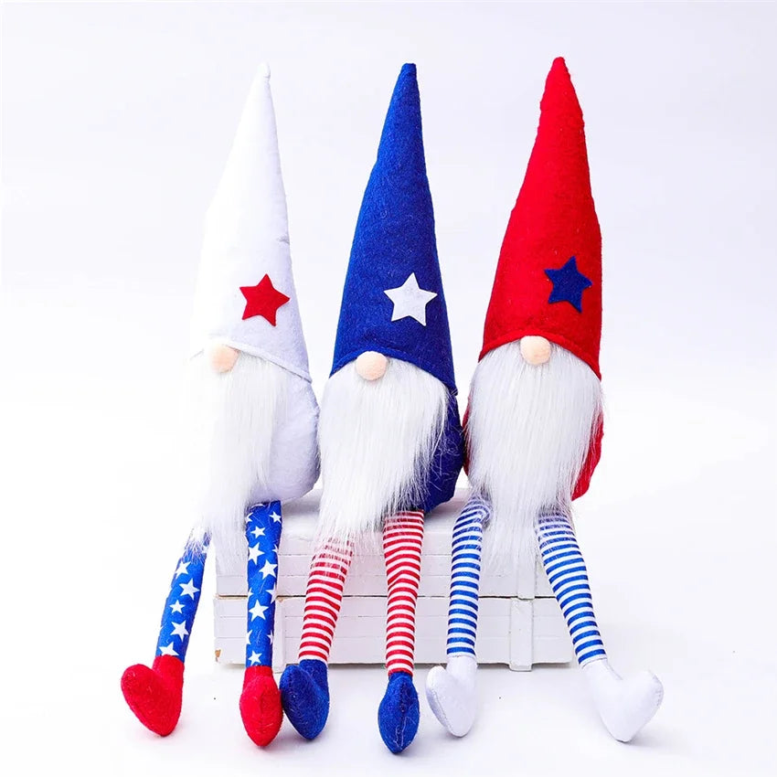 16 Styles American Independence Day Decoration Gnome Doll Patriotic Veterans Day Plush Gnome Doll 4th of July Decor Easter Gnome