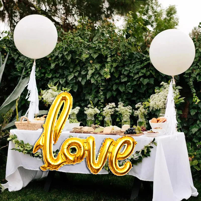 108cm Big Red Letter LOVE Foil Balloons Wedding Anniversary Valentine's Day Proposal Aluminum Balloon Baby Shower Globos Decor