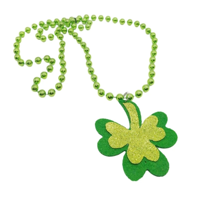 Patricks Day Necklace Irish Festival Accessories for Kids Women Man Decorations Dropship