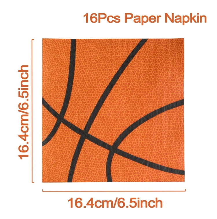 Basketball Birthday Decoration Disposable Tableware Basketball Party Paper Plates Napkins Basketball Birthday Baby Shower Decor