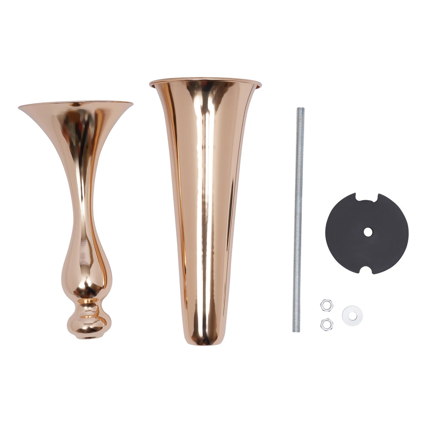 Golden Metal Table Flower Stand Vase 6Pcs Candle Holder 22.2" Tall Wedding Centerpiece Party Event Hotel Decoration