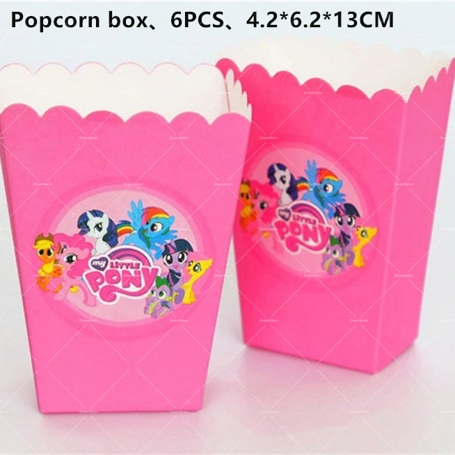 My Little Pony Foil Latex Balloon Happy Birthday Party Decoration Banner Cake Topper Kid Event Supplies Backdrop Disposable Toys