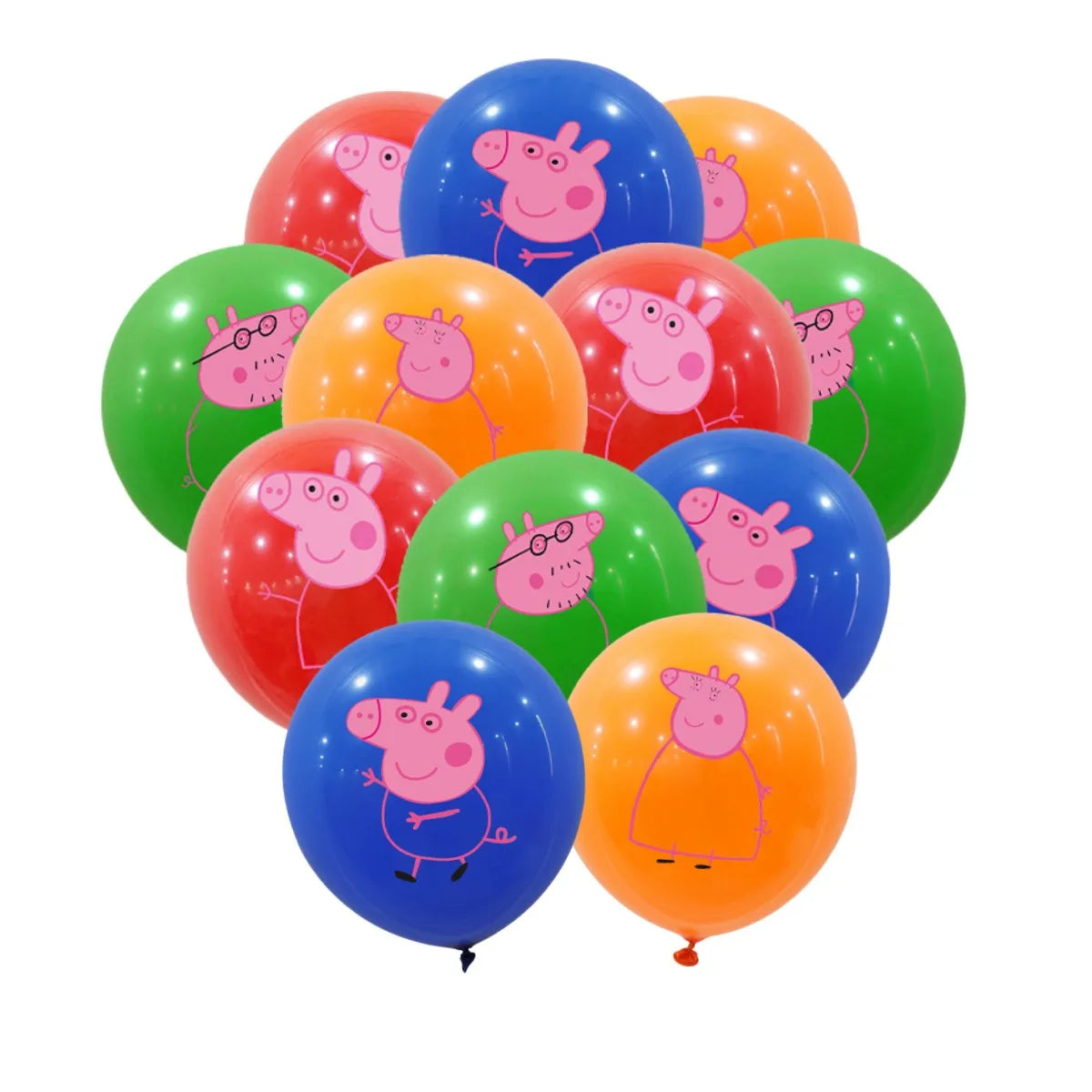 Cartoon Pig Family Birthday Party Balloon Decoration Set for Girls, Disposable Party Tableware Banner, Baby Shower Birthday Hat