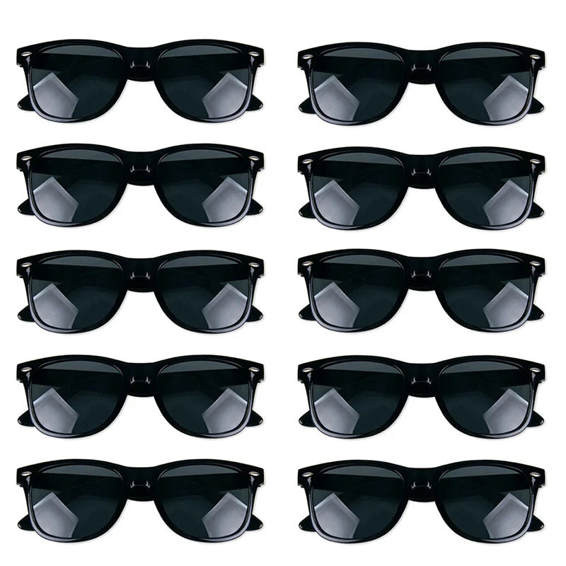 10pcs Bachelorette Party Sunglasses Black White Pink Square Heart Shape Glasses Bride and Groom Photo Glasses Bridal Shower Deco