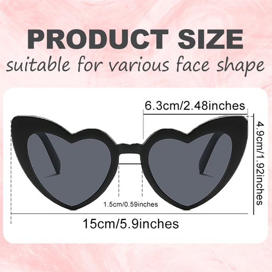 Heart Shaped Sunglasses Wedding Bride Bridesmaid Gift Bachelorette Party Favors Bridal Squad Glasses Bulk 12/24/36/48/60PCS