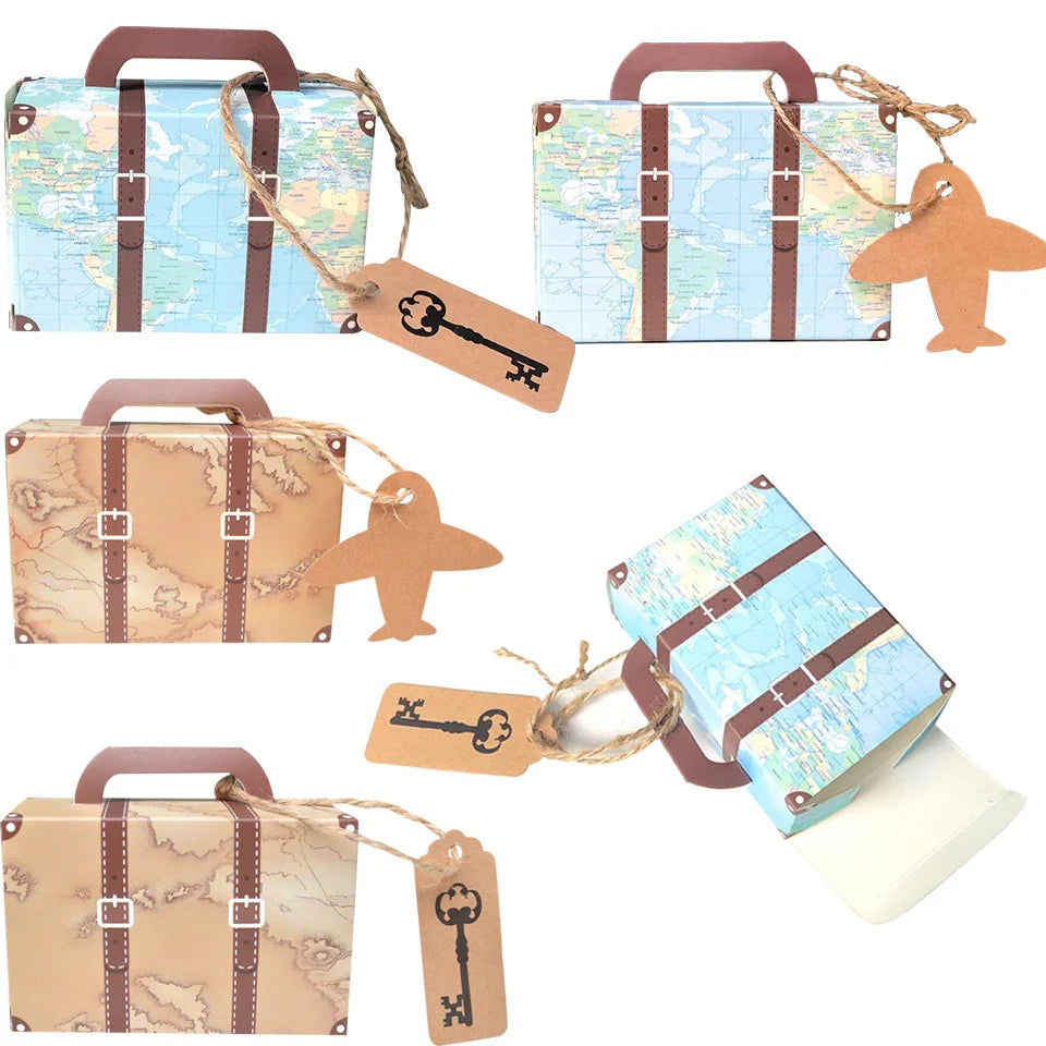 1set World Travel Map Balloons Could Plane Hanging Paper Banners For Boy's Travel Map Themed Airplane Birthday Party Decorations