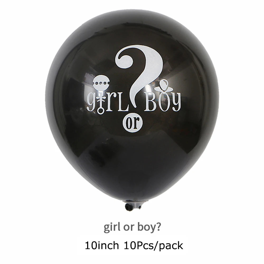 Boy Or Girl Foil Balloons Gender Reveal Decorations Supplies Baby Shower Pink Blue Latex Ballon Kids Birthday Party Globos Decor