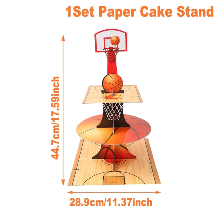 Basketball Birthday Decoration Disposable Tableware Basketball Party Paper Plates Napkins Basketball Birthday Baby Shower Decor