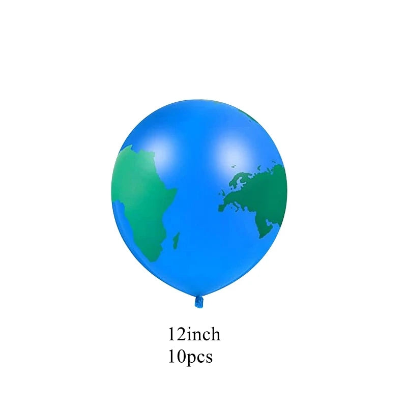 1set World Travel Map Balloons Could Plane Hanging Paper Banners For Boy's Travel Map Themed Airplane Birthday Party Decorations