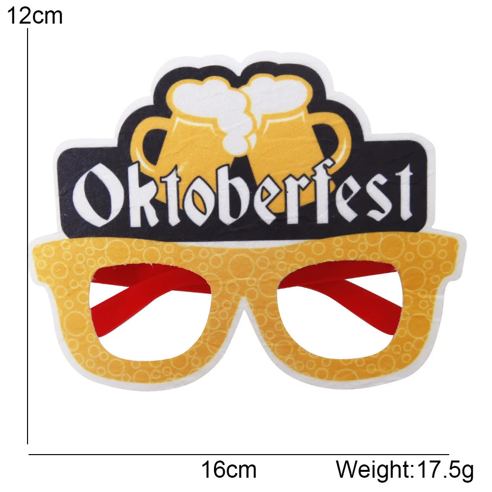 2022 Oktoberfest Funny Glasses Non-woven Beer Cups Creative Glasses Summer Party Decoration Supplies