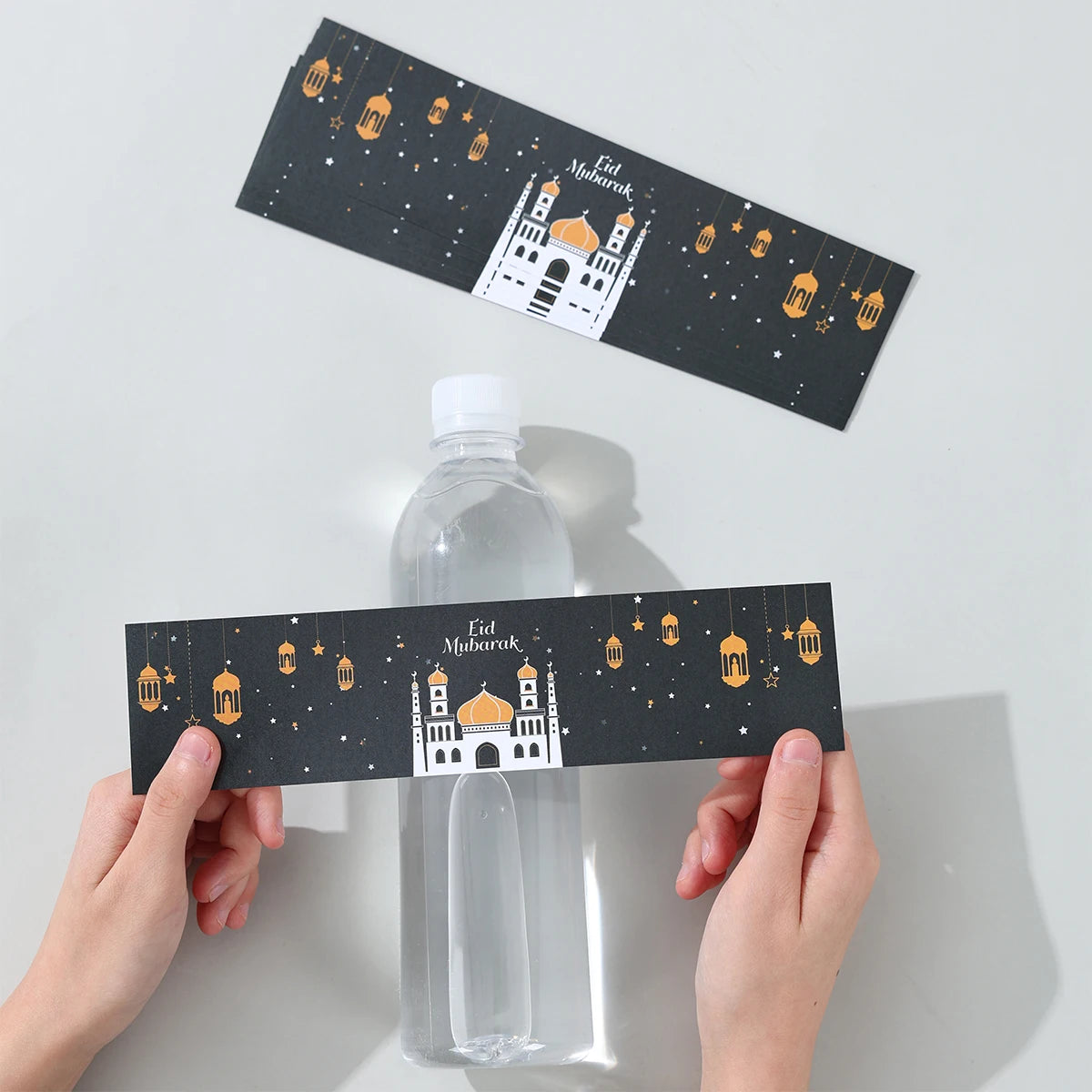 10/24pcs Eid Mubarak Bottle Labels Sticker Ramadan Kareem Decoration For Home 2025 Muslim Islamic Party Supplies Eid Al-fitr