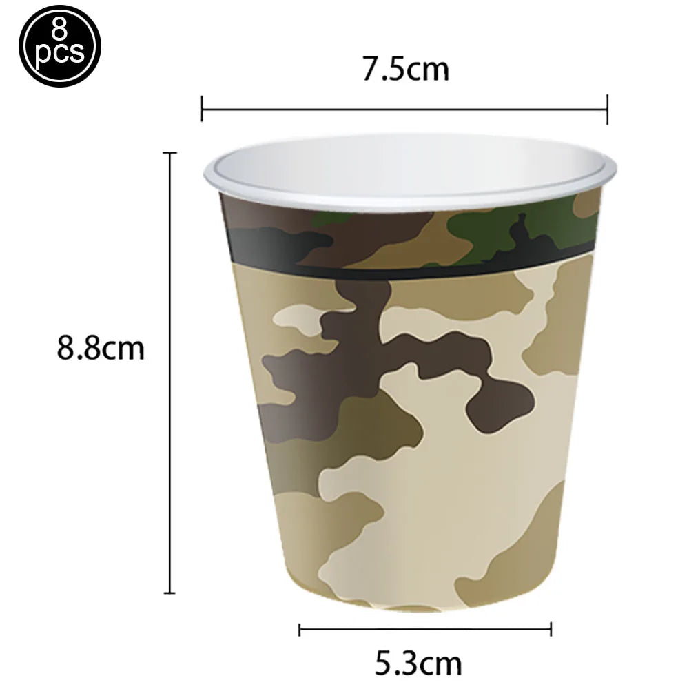 Camouflage Birthday Party Tank Cake Topper Happy Birthday Sign Cake Decor Soldier Camouflage Army Military Birthday Party Decors