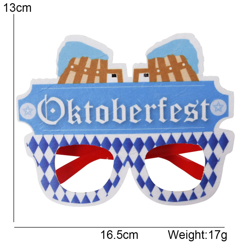 2022 Oktoberfest Funny Glasses Non-woven Beer Cups Creative Glasses Summer Party Decoration Supplies