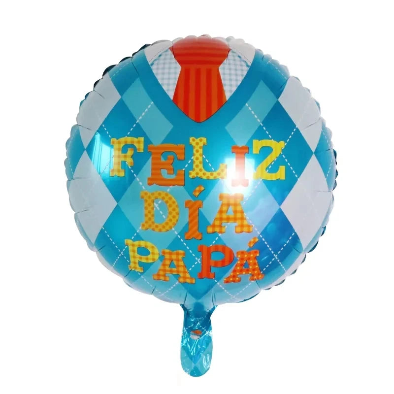 Spanish Super Dad Balloons Happy Father's Day Foil Helium Ball Father Mother Party Decoration Home Scene DIY Arrangement